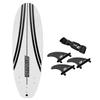 7 FLOWBOARD Surfboard Softboard Foam - Include (3) Fins 6 Foot Leash and (2) Wood Stringers Inside Board - Kids and Adults Beginner Intermediate 6 Foot and Comes with High Performance Traction Pad view 2