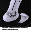 HIXEL Fencing Stockings High Long Sports Socks Fencing Socks for Epee Sabre Foil Fencer Professional Fencing Accessories(Black,Large(EU40-44)) view 3