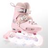 SWAY Adjustable Inline Skates for Kids, Teens and Adults, All Wheels Light Up High Performance Roller Skates for Boys and Girls Ideal for Roller Skate (Pink, Small-Little Kid11C-1 US) view 1