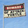 College Room Flags Beware Of Attack Turtle Flag Porch Decorations Outdoor Fall Flag Garden(120X180CM) view 1