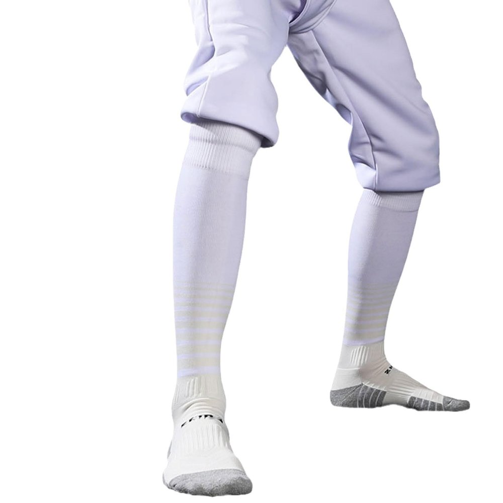 HIXEL Fencing Socks for Epee Sabre Foil Fencer High Long Sports Socks Sweat-Absorbing and Wear-Resistant(White,Small(EU29-33))