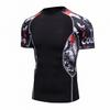 F.Q Yuqee Men's Lightweight Short Sleeve Cool Dry Rashguards Compression Sports Workout T-Shirt Black 26 S view 2