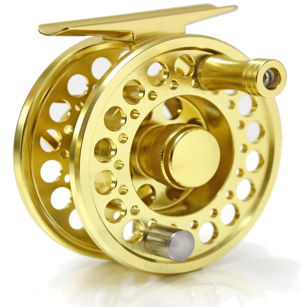 Akisco Air Light Fly Reel ARA-5D Reel with Foot Cover #10 Gold