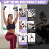 COFIT Wrist Straps for Weightlifting, Workout Wrist Wraps with Dual-Layer Oxford Leather, Enhanced Grip for Optimal Hand and Wrist Protection for Deadlift and Dumbbel - Standard size Purple view 2