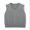 Boys Sweater Vest Kids Solid School Uniform Sleeveless Knit Sweaters Tops 5-14 Years Grey view 3