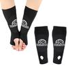 XIHIRCD Volleyball Arm Sleeves - Black Forearm Pads with Thumb Holes - Nylon Protective Sleeves for Women & Youth view 1