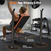 Fostoy Weight Bench Set, 770lbs Bench Press Rack, Adjustable Weight Benches for Home Gym, Olympic Workout Bench for Full Body Training, Flat Incline Bench With Removable Foot Catch view 3