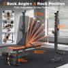 Fostoy Weight Bench Set, 770lbs Bench Press Rack, Adjustable Weight Benches for Home Gym, Olympic Workout Bench for Full Body Training, Flat Incline Bench With Removable Foot Catch view 4