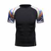 F.Q Yuqee Men's Lightweight Short Sleeve Cool Dry Rashguards Compression Sports Workout T-Shirt Black 50 S view 1