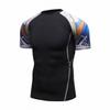 F.Q Yuqee Men's Lightweight Short Sleeve Cool Dry Rashguards Compression Sports Workout T-Shirt Black 50 S view 2
