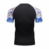 F.Q Yuqee Men's Lightweight Short Sleeve Cool Dry Rashguards Compression Sports Workout T-Shirt Black 50 S view 3
