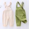 Infant Girls Suspenders Green Solid Color Suspenders Children's Pants Long Pants Summer Clothes (Pink, 12-18 Months) view 4