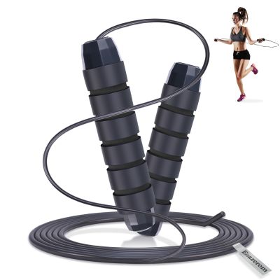 Emazerom Jump Rope for Women Men Kids, Adjustable Skipping Rope with Ball Bearings, Professional Jumping Rope with Foam Handles, Tangle-Free Rapid Speed Jump Ropes for Fitness Workout Boxing Exercise