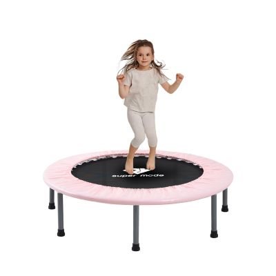 36 Inch Mini Trampoline for Kids Indoor - 3 Ft Toddler Trampoline Over 6 Years for Indoor Garden Home Use by PY SUPER MODE Pink