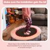 36 Inch Mini Trampoline for Kids Indoor - 3 Ft Toddler Trampoline Over 6 Years for Indoor Garden Home Use by PY SUPER MODE Pink view 3