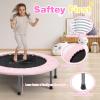 36 Inch Mini Trampoline for Kids Indoor - 3 Ft Toddler Trampoline Over 6 Years for Indoor Garden Home Use by PY SUPER MODE Pink view 4