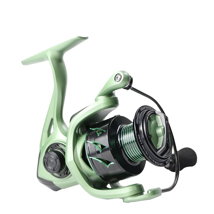 J-BARZILLAI CG Spinning Reels Ultralight Metal 5.2:1 Gear Ratio Saltwater or Freshwater 22LBS Max Drag Fishing reels (5000 Sizes)