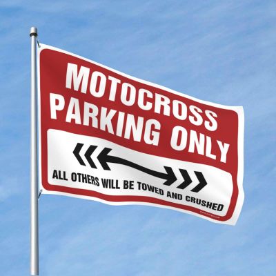 Vintage Decor Motocross Parking Only Flag Room Flags For Guys Cool Stuff For Your Room(152X244CM)