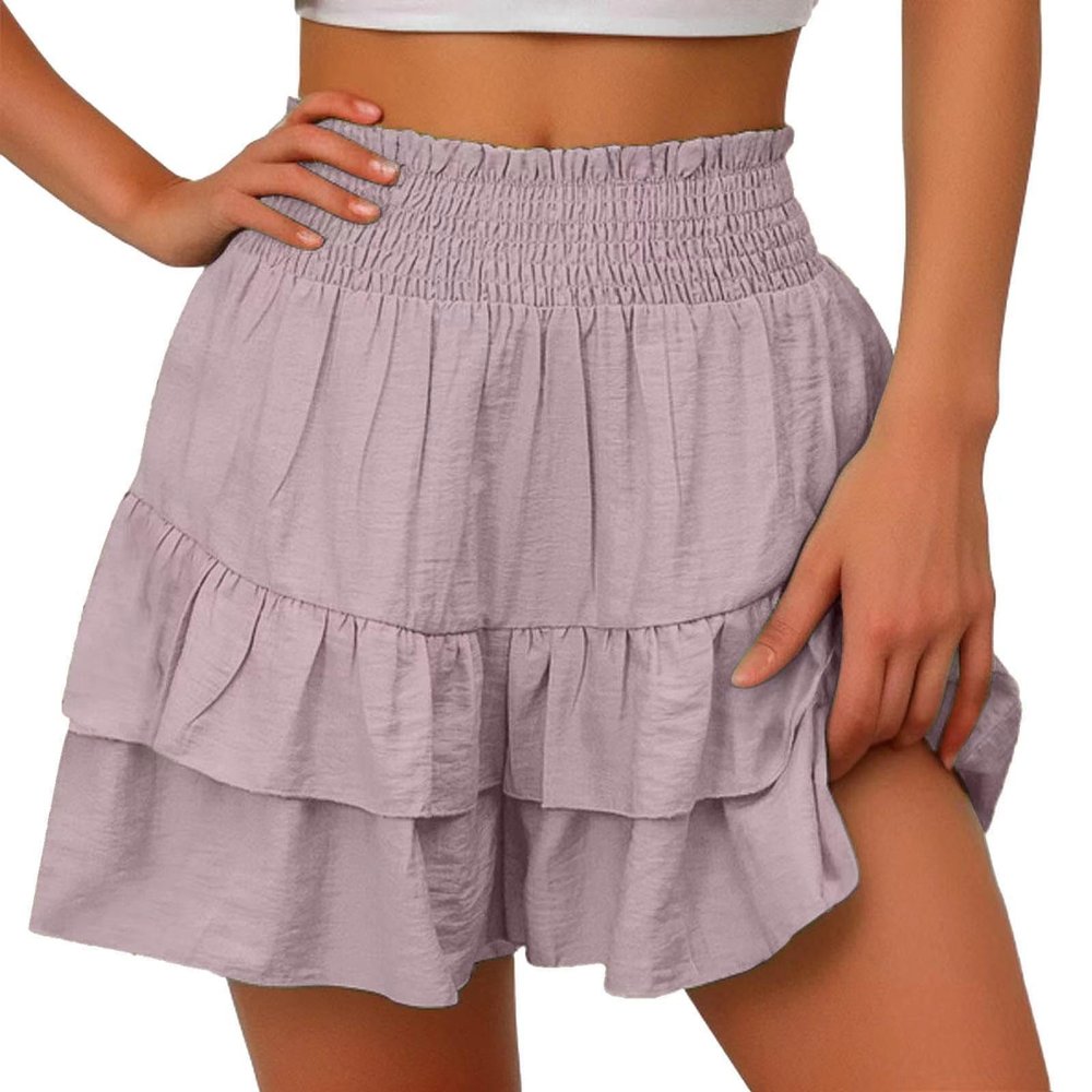 Previous Placed by Me in 2025,Shorts for Women, Bermuda Shorts for Women 2196 Summer High Waisted Ruffle Shorts Floral Pleated Hem Casual Pants,Mis Pedidos Recientes,XL,O