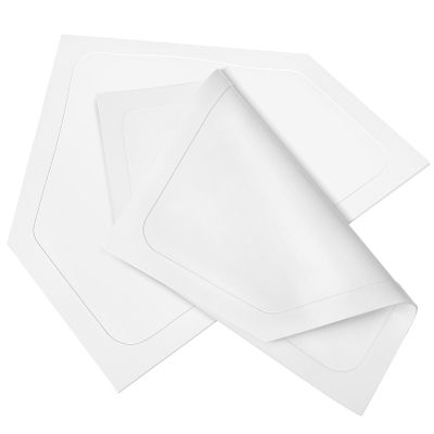 Happyyami 2pcs Baseball Training Home Plates Throw Down Bases for Outdoor Practice Precision Markings for Pitchers and Catchers Weather Resistant Baseball Supplies