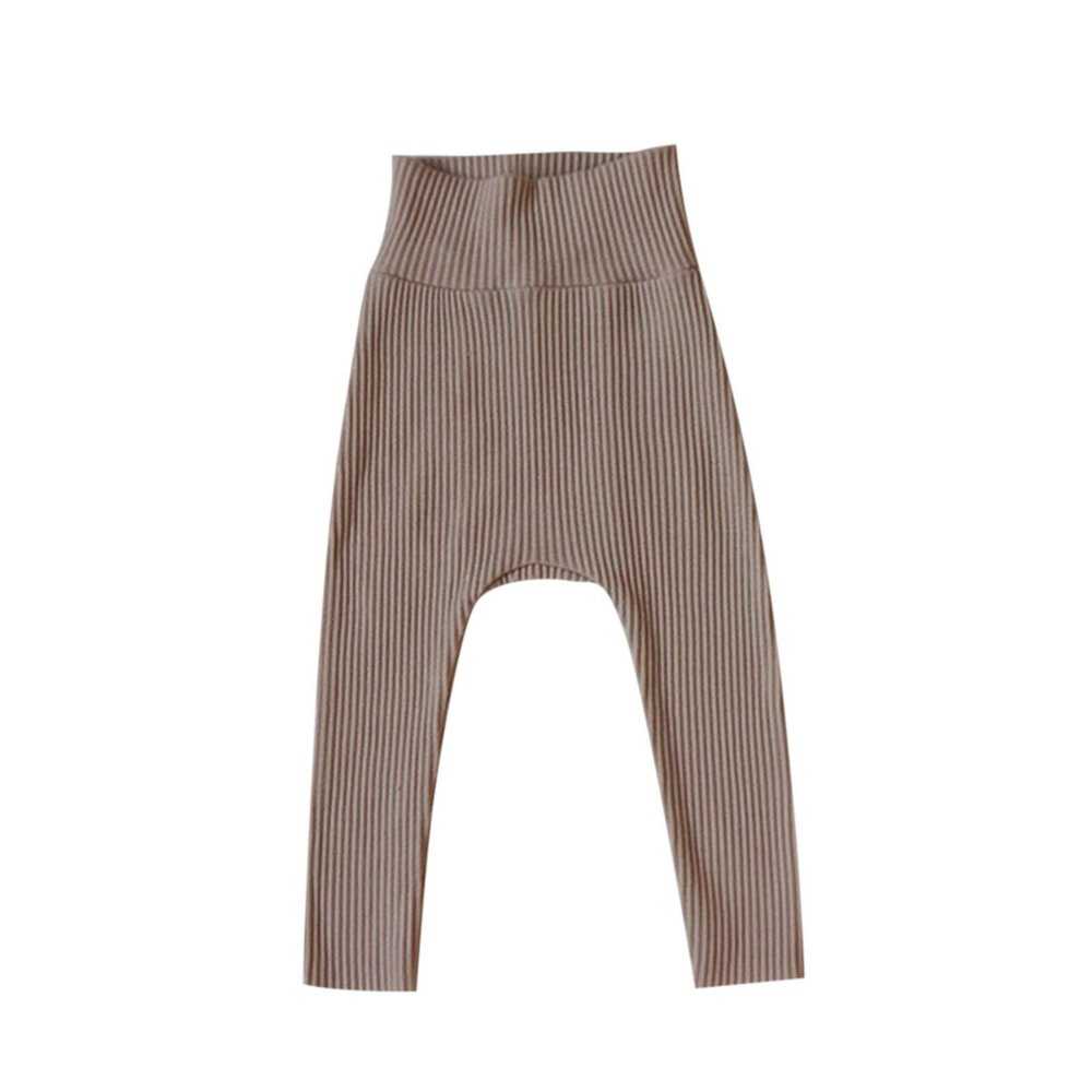 Baby Newborn Infant Girls Boys Solid Ribbed Cotton Summer Autumn Long Pants Clothes Leg Warmers (Khaki, 12-18 Months)