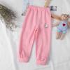 Baby Boy's Pants, Toddler Cotton Pull on Jogger, Kids Cute Cartoon Elastic Waist Sweatpants School (Pink, 12-24 Months) view 3