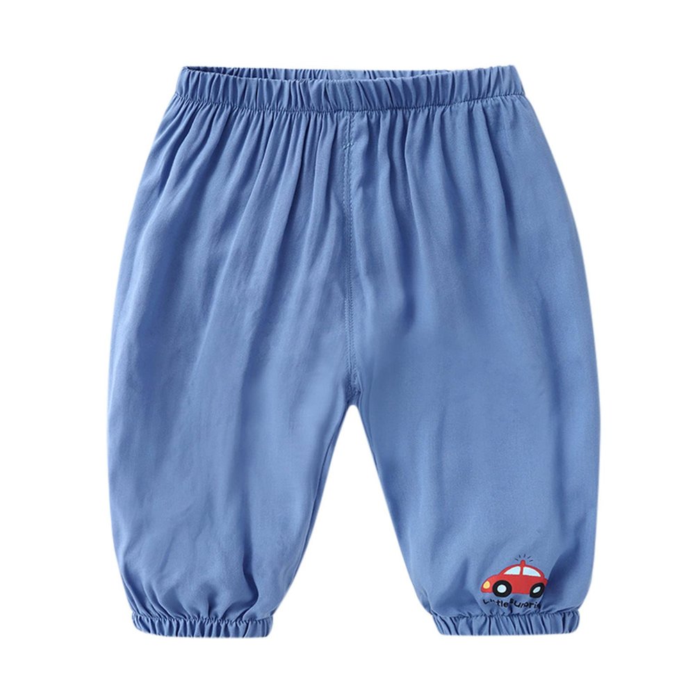 NineFit Basics Children Toddler Kids Infant Baby Boys Girls Cute Cartoon Animals Pants Trousers Outfits (Light Blue, 6-12 Months)