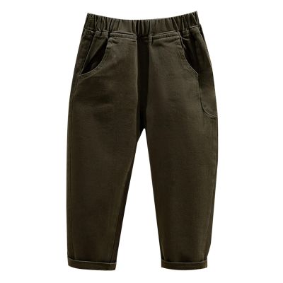 Baby Boys' and Toddler Chino Pants Elastic Waist School Pants for Boys Uniform Pants Solid Color (AG, 18-24 Months)