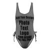 VYNTHORIN Customize Women's Adjustable Bathing Suits with Your Design Personalized Tummy Control Sporty Swimsuit Style11 Dimgray view 2
