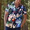 Retro Galaxy Bowling Hawaiian Shirt Colourful Bowling Ball Hawaiian Shirt Casual Short Sleeve Shirt Neon Button Down Shirt view 3