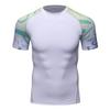 F.Q Yuqee Men's Lightweight Short Sleeve Cool Dry Rashguards Compression Sports Workout T-Shirt White 08 S