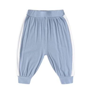 Baby Pants, Soft Knit Ribbed Pull-on Sweatpants, Stretch Joggers for Toddlers, Kids Elastic (Light Blue, 2-3 Years)