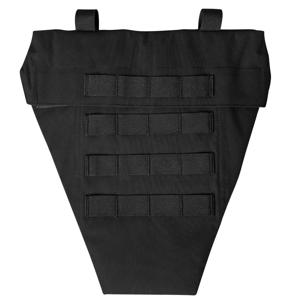 ULIONTAC Tactical Crotch Protective Panel - Lower Abdomen Platform Groin Protector 500D Nylon Molle Strap with Foam Inset Padding (BK)