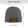 This Actually is My First Rodeo Knit Hat Men Warm Knitted Brimless Winter Beanie Hat Black view 3