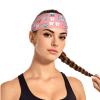 OXJOIIS Teeth Dental Seamless Pattern Pink Headbands Non Slip Elastic Hair Bands Yoga Running Sports Workout Gym for Men Womens view 3