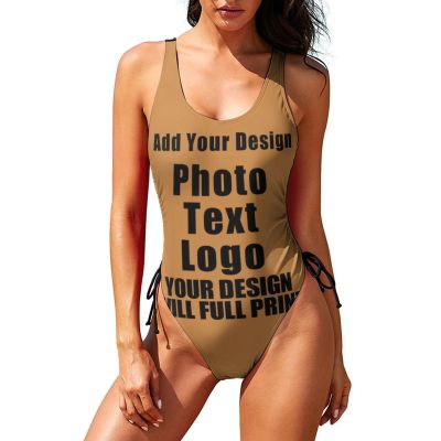 VYNTHORIN Personalized Women's Bathing Suits Adjustable Tummy Control Sporty Swimsuit Add Your Photo Logo Text Style08