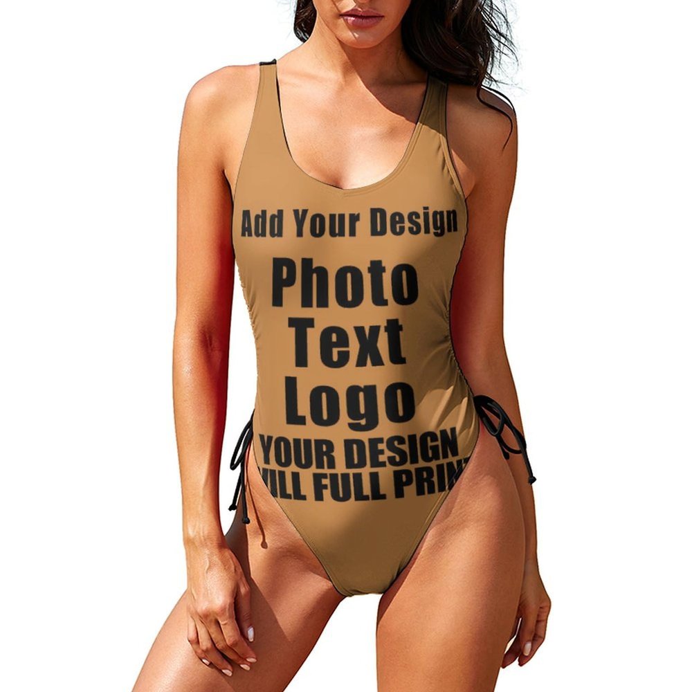 VYNTHORIN Personalized Women's Bathing Suits Adjustable Tummy Control Sporty Swimsuit Add Your Photo Logo Text Style08