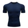 F.Q Yuqee Men's Lightweight Short Sleeve Cool Dry Rashguards Compression Sports Workout T-Shirt Navy L view 1