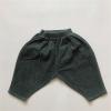 NineFit Basics Toddler Boy Girl Corduroy with Elastic Solid Color Casual Pants 3 Month Baby Boy 12mo Boy Black (AG, 12-18 Months) view 2