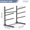 WALMANN Garage Kayak Rack, Heavy-Duty Metal Kayak Storage Rack 3-Tier Adjustable Freestanding Kayak Stand, Holds Up to 480 lbs(3-Tier) view 3