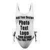 Bathing Suits Customize with Your Unique Design Womens Tummy Control Bathing Suits Personalized Swimsuit Adjustable Style33 White view 2