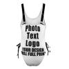 Bathing Suits Customize with Your Unique Design Womens Tummy Control Bathing Suits Personalized Swimsuit Adjustable Style33 White view 4