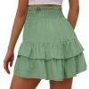 Placed by Me,Shorts for Women, Bermuda Shorts for Women 2131 Summer High Waisted Ruffle Shorts Floral Pleated Hem Casual Pants, Placed Recently by Me,XXL,Gn3 view 3