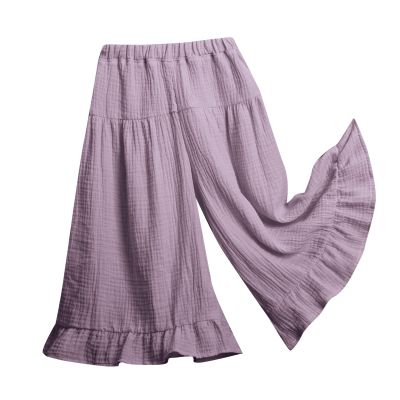 Kids Toddler Baby Unisex Summer Solid Cotton Soft Pants Clothes Cat and Uniforms for Girls Kids (Purple, 6-8 Years)