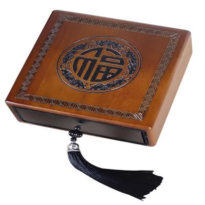 YTDJJWLS Jewelry Box Solidwood Box Storage Box Packaging Box, Yellow