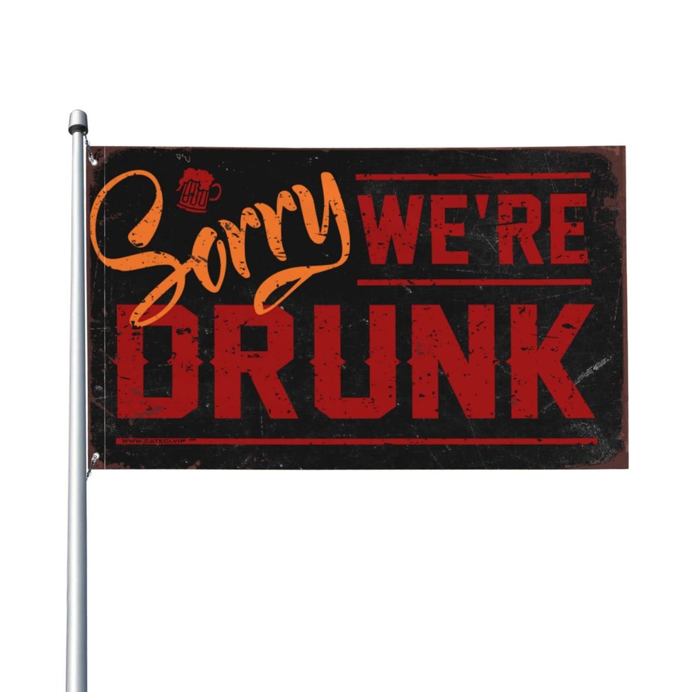 Room Flags For Teens Sorry We'Re Drunk Flag Flags To Hang In Your Room Mens Room Decor(120X180CM)