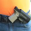 Generic REVKEL Custom Kydex Belt Lock Loop OWB Cross Draw Holster Compatible w/Browning Pistols, in Black Carbon Fiber. (Compatible with Black Label 380 3.6""- No Rail, Left Hand Draw) view 2