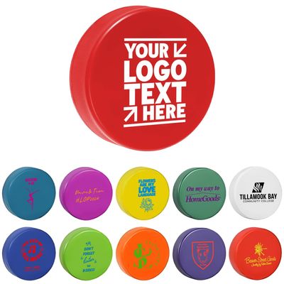 300PCS Personalized Ice Hockey Puck Stress Relief Foam Balls Custom Foam Ball Bulk Customized Promotional Items with Logo/Text/Email/QR Code