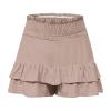 My Subscriptions,Shorts for Women, Bermuda Shorts for Women 2204 Summer High Waisted Ruffle Shorts Floral Pleated Hem Casual Pants, Membership,Medium,Q view 4