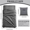MongByYa Sleeping Bag Liner Lightweight Compact Sleeping Bag Sack Portable Clean Travel Sheet Camping Sleep Sheet for Backpacking Hotel Hiking (Silver Gray, 82.7'' X 45.3'') view 3